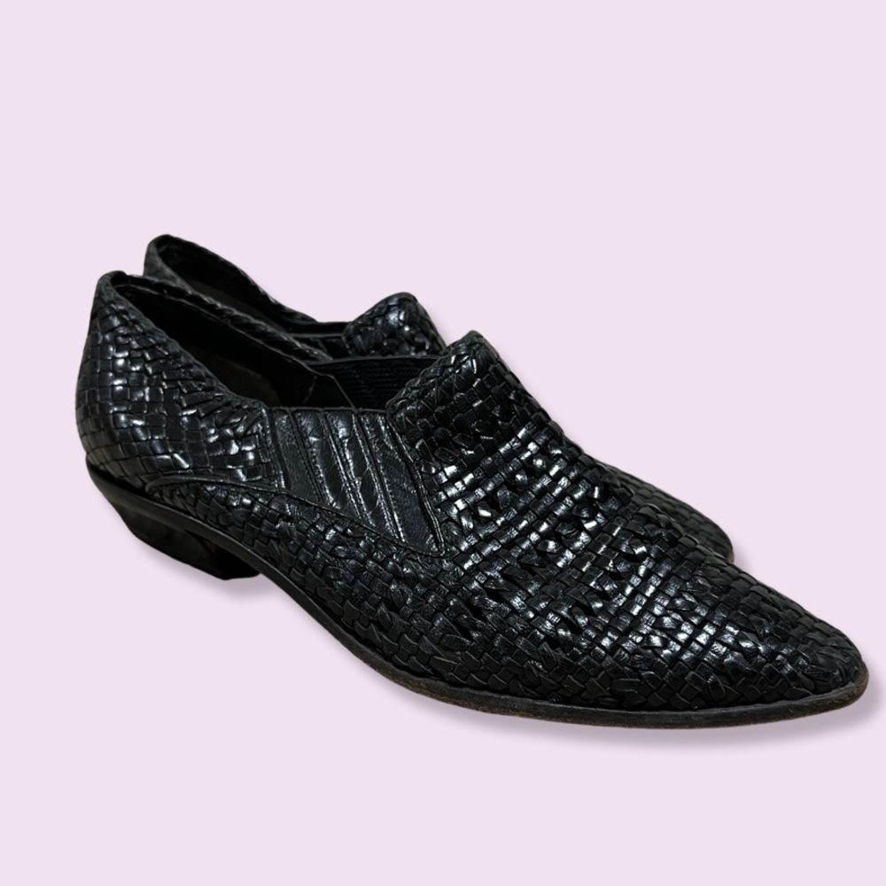 VINTAGE Enzo Angiolini Woven Leather Shoes